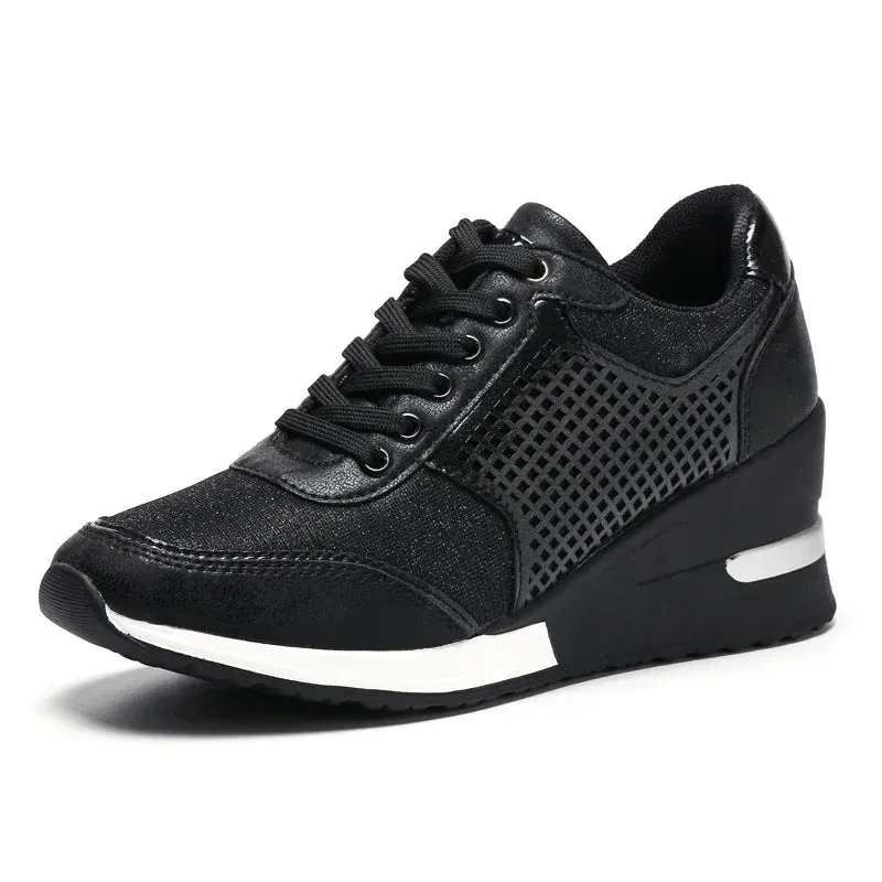 Women's Handmade Platform Wedge Sneakers