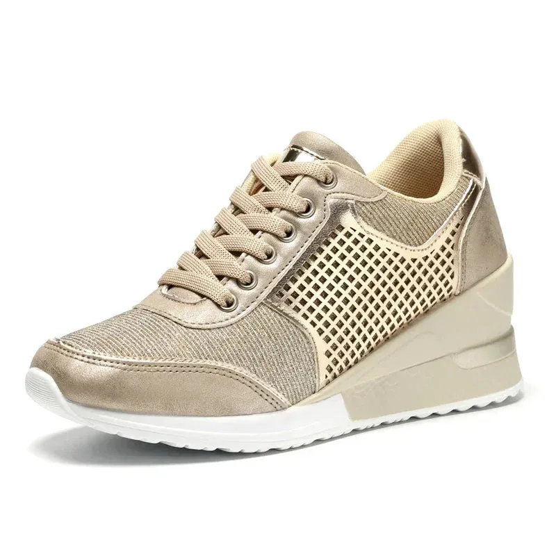 Women's Handmade Platform Wedge Sneakers