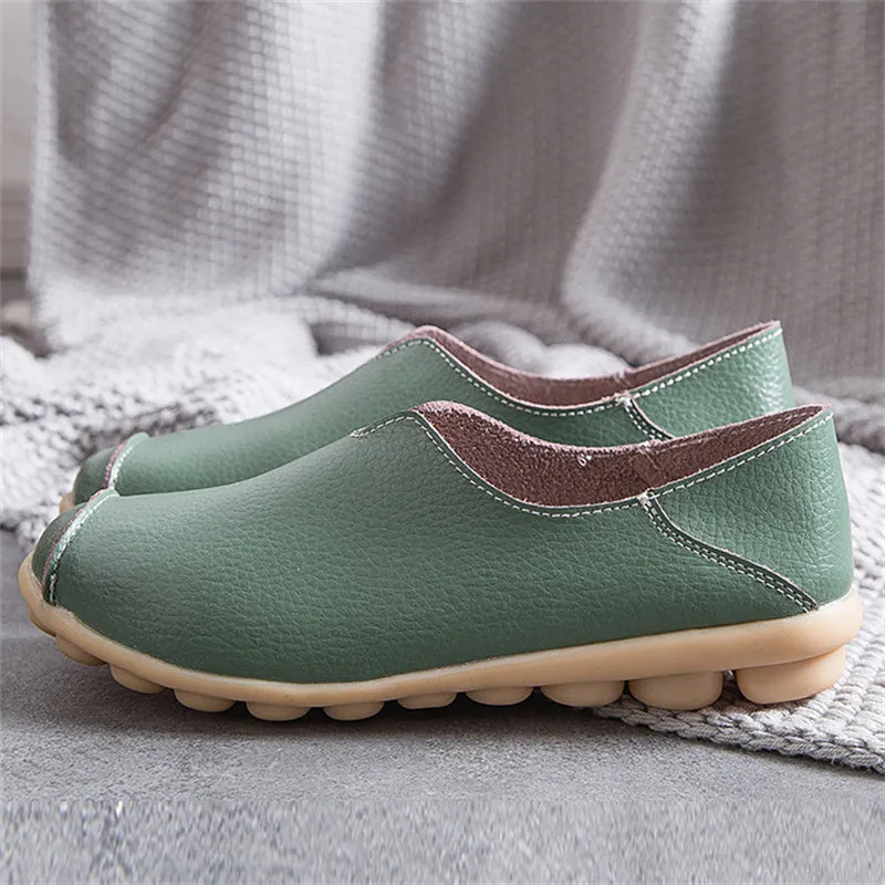 Women's Leisure Large Size Solid Flat Heels Loafers
