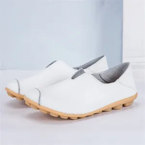 Women's Leisure Large Size Solid Flat Heels Loafers