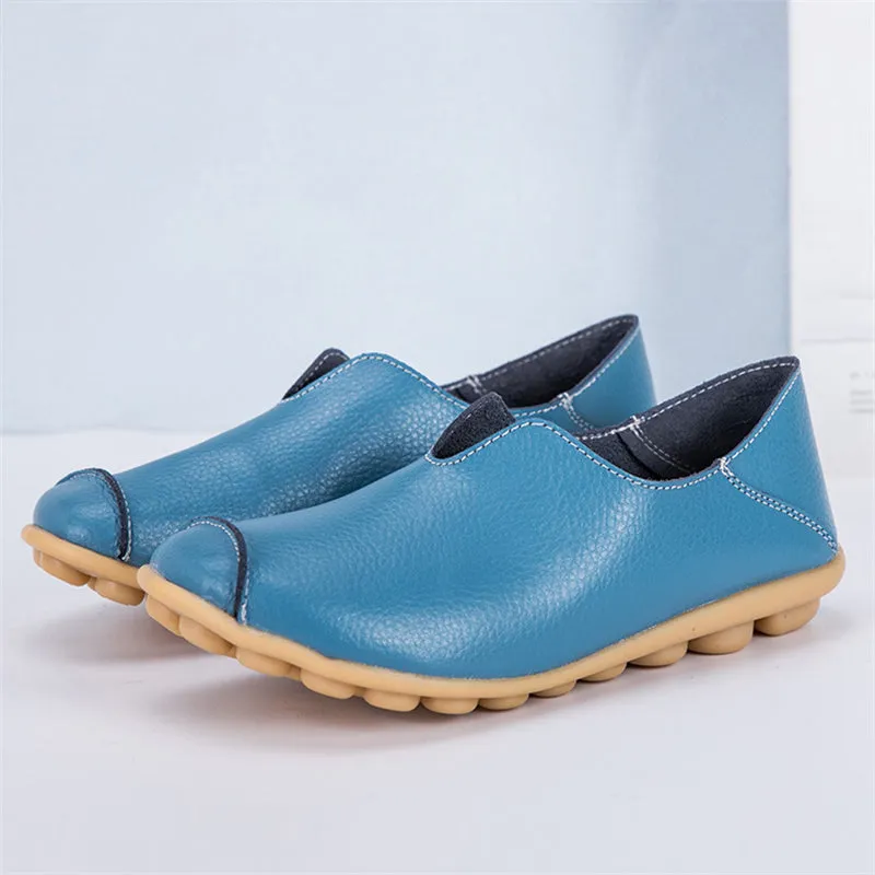 Women's Leisure Large Size Solid Flat Heels Loafers