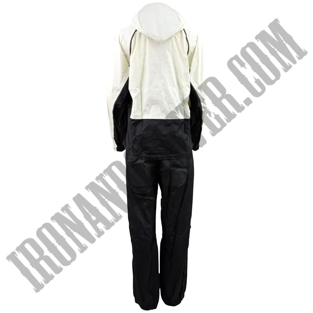 Women's Lightweight Oxford Rain Suit in Beige & Black