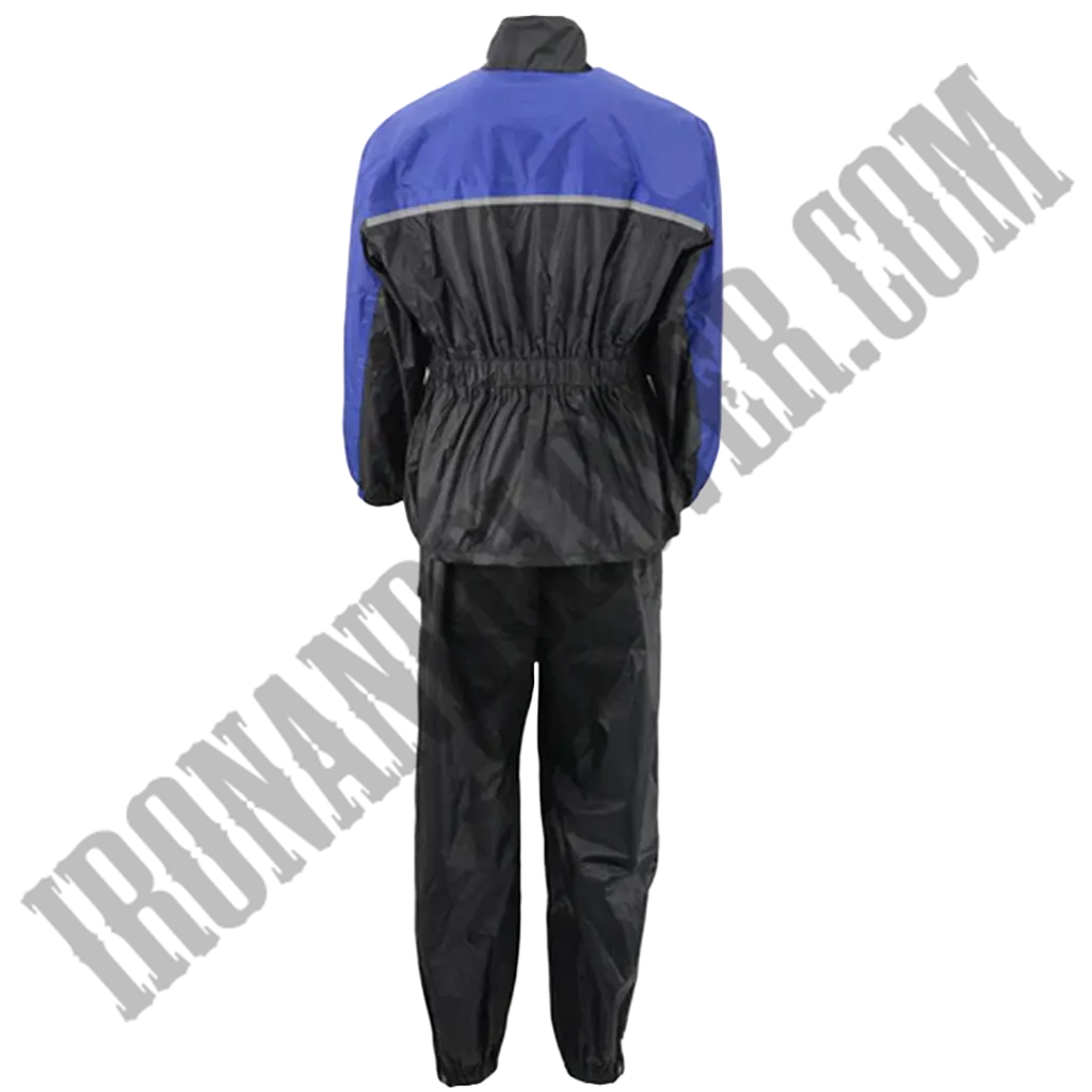 Women's Lightweight Oxford Rain Suit in Blue & Black