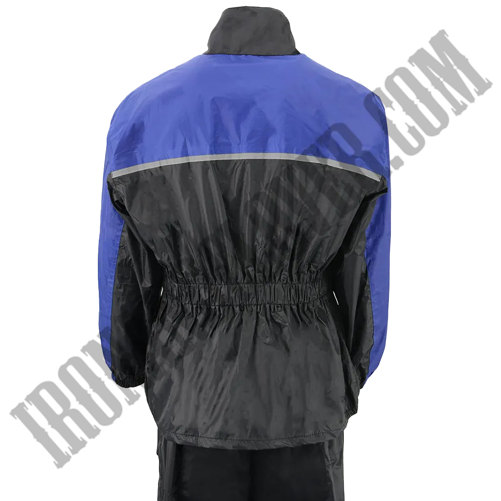 Women's Lightweight Oxford Rain Suit in Blue & Black
