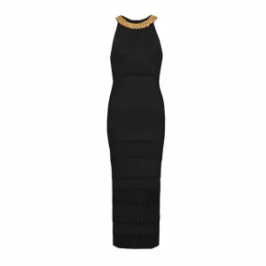Women's Sleeveless Knitted Maxi Dress Midi Bodycon Dress