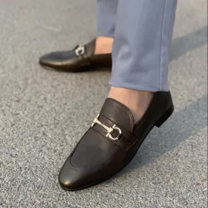 WS Pure leather Handmade Harbor Shoes WS-505 BRN