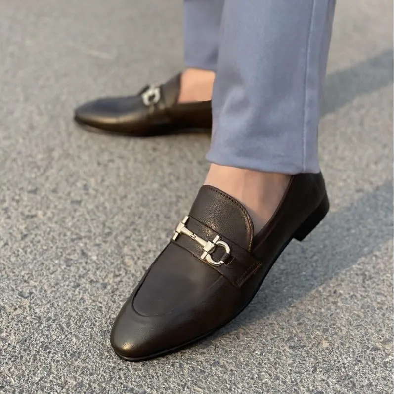 WS Pure leather Handmade Harbor Shoes WS-505 BRN