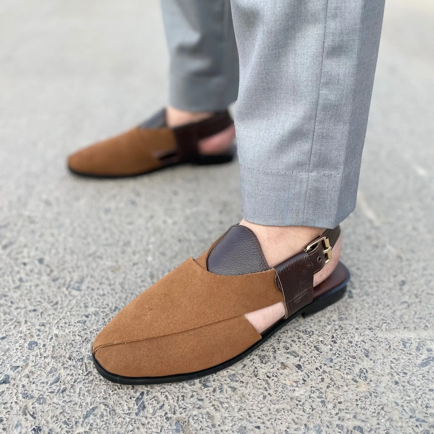WS Pure leather Handmade Mustard Peshawari Chappal WS-869-00