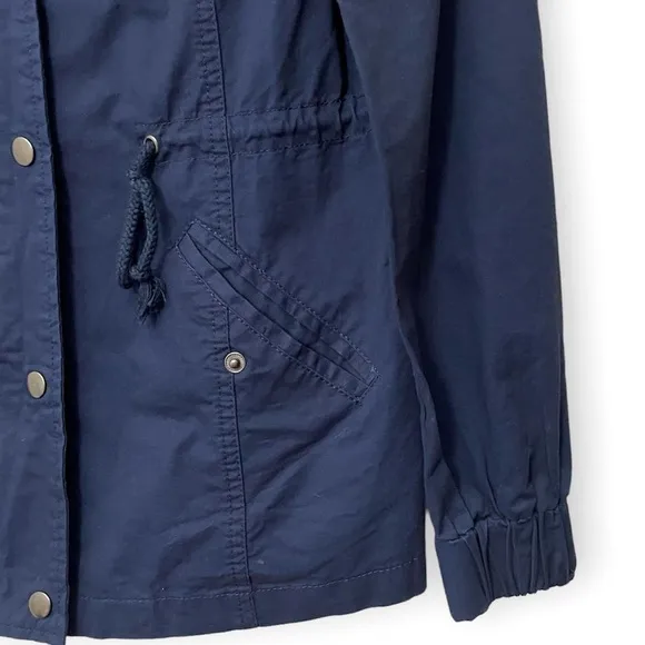 Yoki Cotton Utility Hoodie Jacket | Blue | Size S