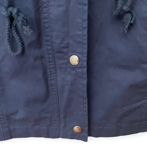 Yoki Cotton Utility Hoodie Jacket | Blue | Size S